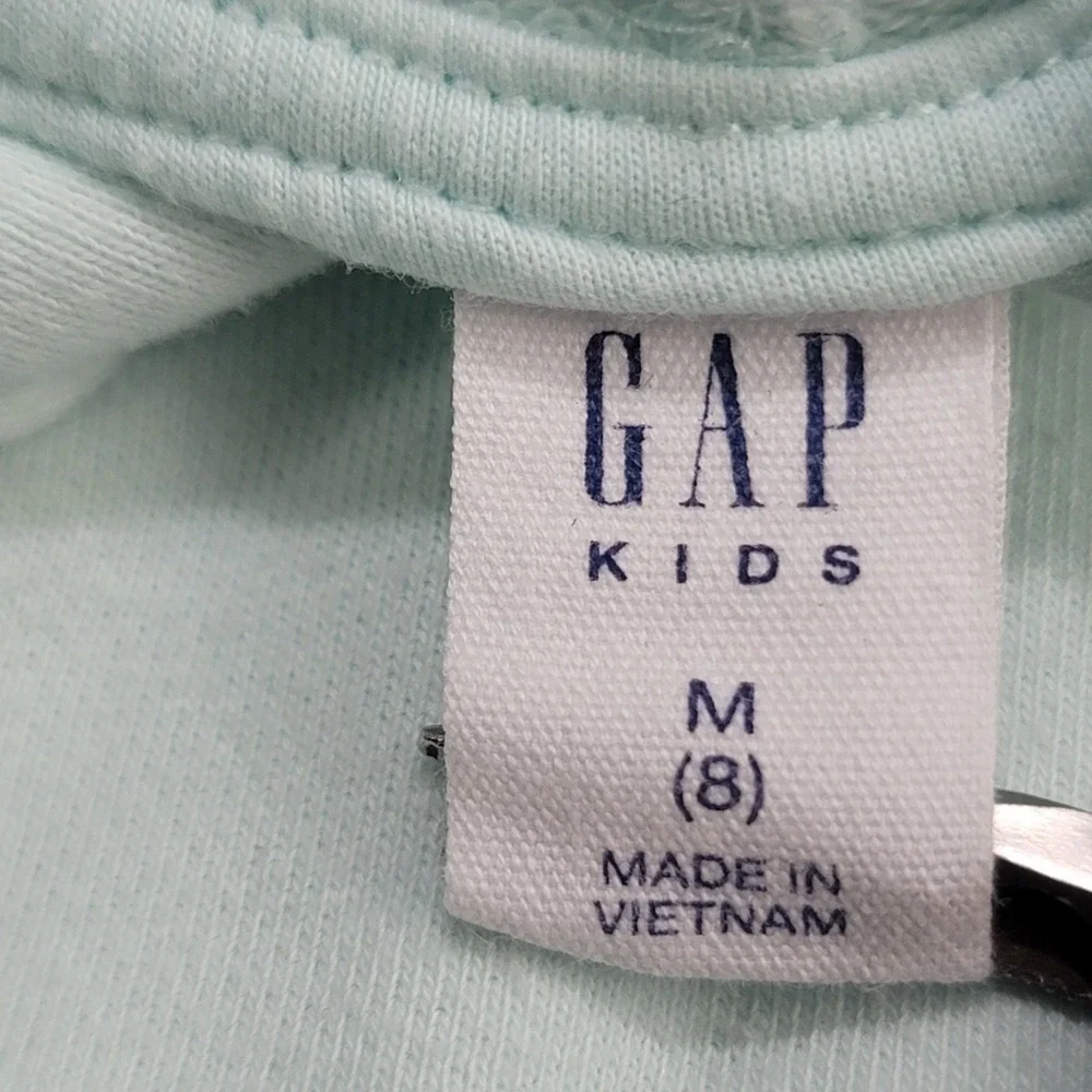 GAP Kids‎ Mint Green Hoodie M California Classic Graphic Sweatshirt Athleisure
